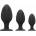 Ouch! by Shots Sinner Gear Diamond Silicone Anal Plug Set with Suction Base Black