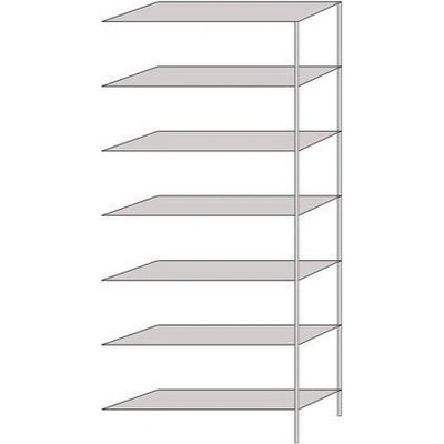 Extera.cz Hathor, přístavbový, 230 x 100 x 30 cm, 1 100 kg, 7 polic, světle šedý 55229