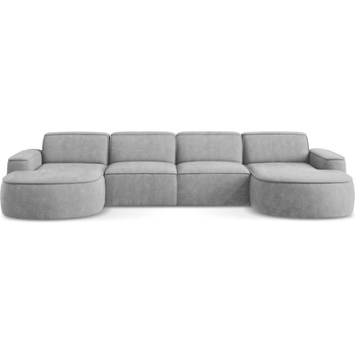 makamii Светлосив шенилов ъглов диван (U форма) Omao - Makamii (OMAO_U_61_P1_C1)