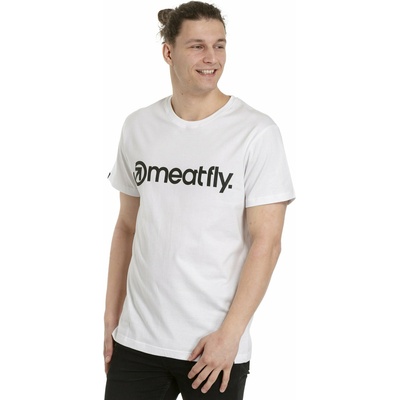 Meatfly мъжка тениска MF Logo White | Бяла | Размер M | 100% памук Meatfly | Byal | МЪЖЕ | M