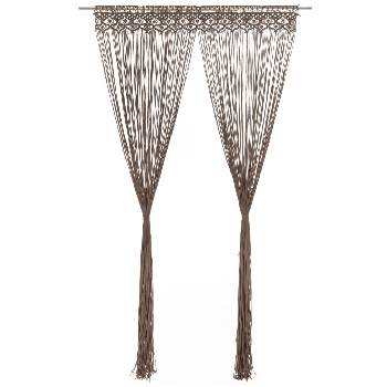 Image 1 of vidaXL Завеса макраме, таупе, 140x240 см, памук (323981)