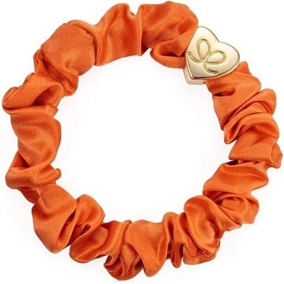 By Eloise London Gold Heart Silk Scrunchie barva Champagne Pink – Zboží Mobilmania