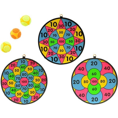 Terč na suchý zip 31 cm + 3 ks míčky - mix variant či barev