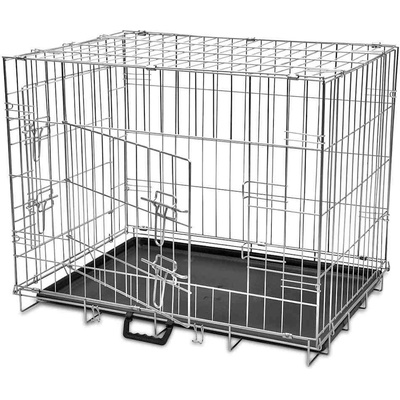vidaXL Skládací kovová klec pro psy 95 x 56 x 64 cm velikost L 9799.170217