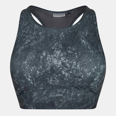 USA Pro Core Racer Back Sports Bra Ladies - Black Print