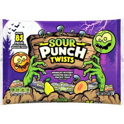 Sour Punch pendreky s příchutí hrušky, žlutého melounu a záhadnou půlnoční příchutí 510 g