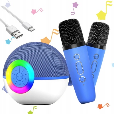 KARAOKE SADA PRO DĚTI S MIKROFONEM BLUETOOTH RGB BEZDRÁTOVÝ REPRODUKTOR