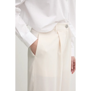 Giorgio Armani Панталон Armani Exchange в бежово с широка каройка, с висока талия XW000437 AF12749 (XW000437.AF12749)