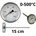 Watts - Италия TB63-150, 0-500°C Термометър за димни газове със сонда 150mm (TB63150500)