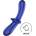 Satisfyer Double Crystal - двустранно стъклено дилдо - син