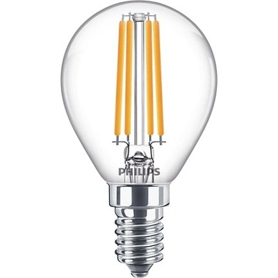 Philips Classic Filament LED žárovka kapka 6.5-60W E14 840 P45 CL G ND 806Lm