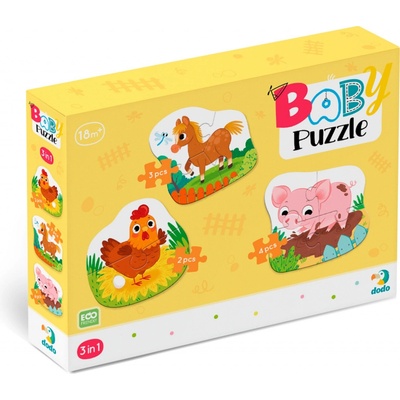 DODO Baby Zvířátka z farmy 3v1 2,3,4 dielov