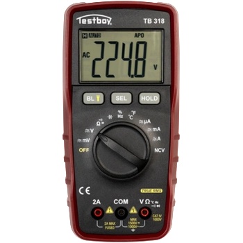 Testboy Дигитален мултицет за фотоволтаици T-RMS CAT IV 0. . . 1500Vac/dc, 0. . . 2A, LCD и звук, Testboy 318 - 4028532203184 (4028532203184)