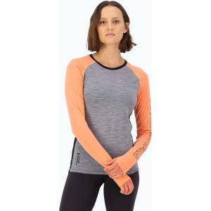 Mons Royale Дамска термоактивна блуза Mons Royale Bella Tech grey heather/punch