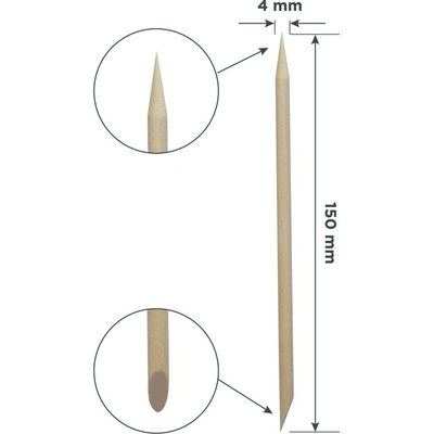Staleks pomarančové drievko na nechty 15 cm 10 ks