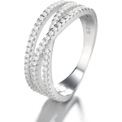 Majya Stříbrný prsten překřížený ANITA 10031 5