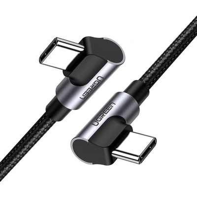 Ugreen US323 USB-C to USB-C Angled, PD, 3A 60W, 2m, černý