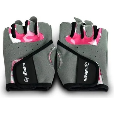 GymBeam Дамски фитнес ръкавици Camo Pink - GymBeam