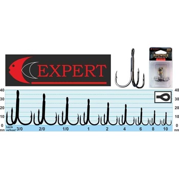 EXPERT plaváky Trojháček s protihrotem Expert 1213 černý vel.6 6 ks