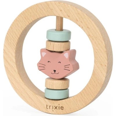Trixie Drevená okrúhla hrkálka Mrs. Cat