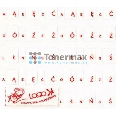 Přelepky Logo na klávesnice, červené, polské – Sleviste.cz