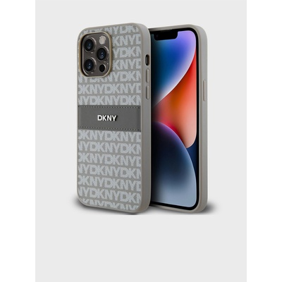 DKNY PU Leather Repeat Pattern Tonal Stripe Back Cover за iPhone 14 Pro Beige DKNY DKNY | Bezhov | МЪЖЕ | UNI