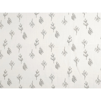 Prima-obchod Mušelín / dvojitá gázovina větvičky, barva Off White