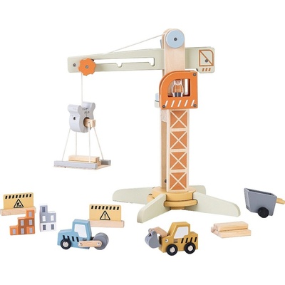 Ourbaby 2Kids Toys Drevený žeriav, s príslušenstvom