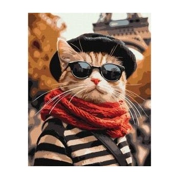 Ideyka Painting by numbers 40x50 cm KHO6705 Fluffy in Paris AP0115
