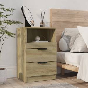 vidaXL Нощни шкафчета Дъб сонома Medium Engineered wood (811238)