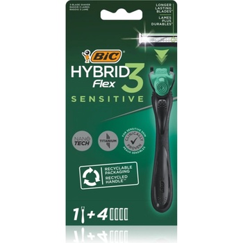 BIC FLEX3 Hybrid Sensitive самобръсначка + резервни ножчета 4 бр