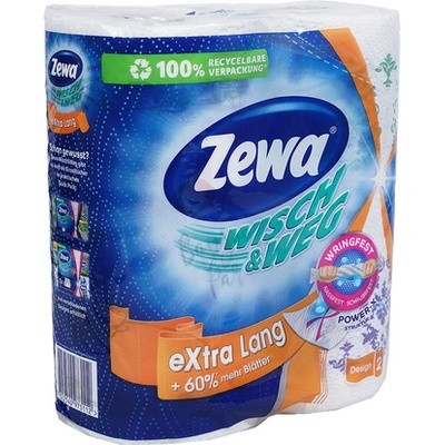 Zewa Кухненски ролки двупластови с декорация 2бр