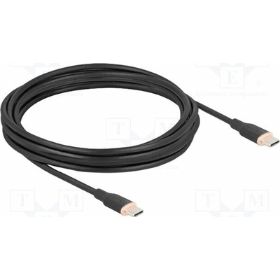 Delock 81240 USB 2.0 USB C vidlice z obou stran zlacený 4m černý