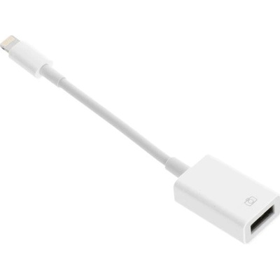 Adaptér USB OTG pro iPhone 8-pin Lightning bílý – Zboží Mobilmania