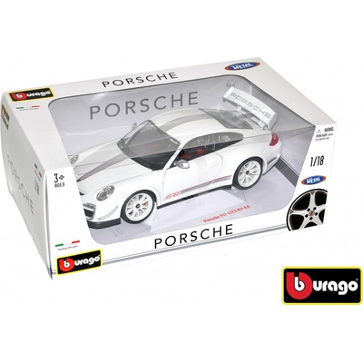 Bburago Plus Porsche 911 GT3 RS 4.0 bílá 1:18 – Zboží Dáma