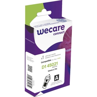 WECARE ARMOR páska pro DYMO S0720610, bílá/černá, 12mm x 7m