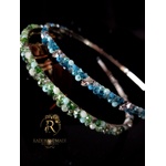 Radi handmade Елегантна диадема със светло зелени камъни и кристали (634)