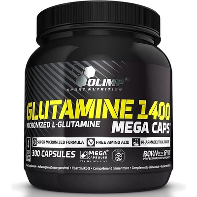 Glutamine 1400 Mega Caps, 300 Capsules