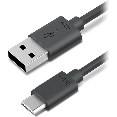 iLuv Кабел за MacBook и устройства с USB-C порт (1 м) - iLuv USB-C to USB-A Sync And Charge Cable (черен) (ICB58BK)