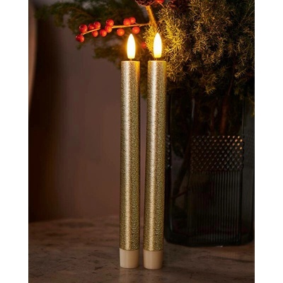 SIRIUS LED sviečka Sille Tall, sada 2 kusy, biela, 25 cm