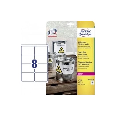 Etikety polyesterové 105x148mm APLI 20 hárkov