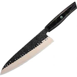 HARAHU Дамаски кухненски нож ZA-37583 - Chef / Черен / Кафяв KP37583