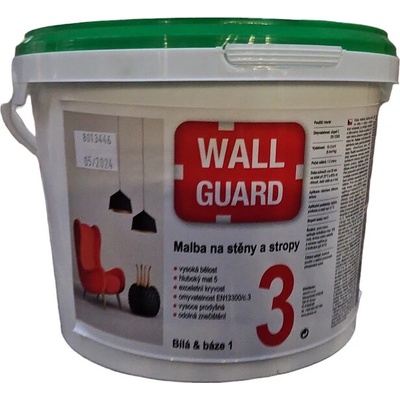 WallGuard maľba na steny a stropy biela 3 l