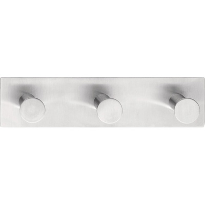 Tesa Powerbutton Háčky, CLASSIC trojháček, matná nerez ocel, obdélníkový, nosnost 12kg (59334-00000-01)