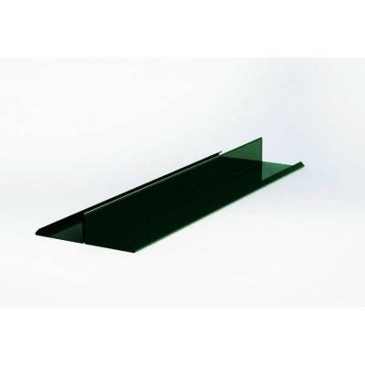 Rozdělovací lišta r.š.250mm pozink Lakovaný RAL 6005 mechová zelená s folií dl.2m