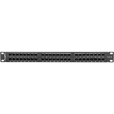 Lanberg patch panel 48 port 1U CAT. 6, black (PPU6-1048-B)