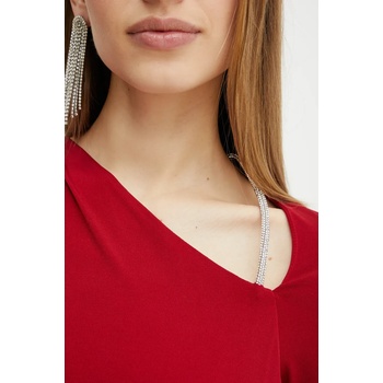 Herve Leger Рокля Herve Leger Abby в червено къса с кройка по тялото RMJ8503223 (RMJ8503223)