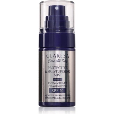 Claresa Care All Day Protective & Moisturising Mist фон дьо тен фиксатор с хидратиращ ефект SPF 20 50ml