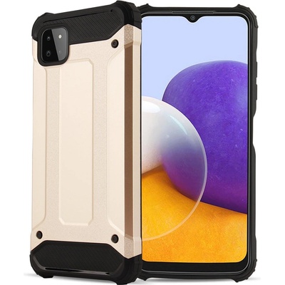HQWear Калъф Hybrid Armor Tough, за Samsung Galaxy A22 5G, златен (9111201944381)