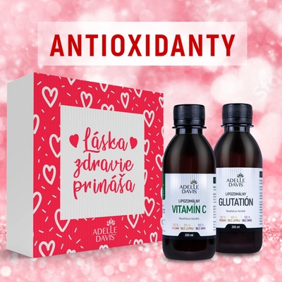 Adelle Davis Láska Zdravie Prináša balíček ANTIOXIDANTOV Lipozomálny Vitamín C 200 ml + Lipozomálny Glutatión 200 ml